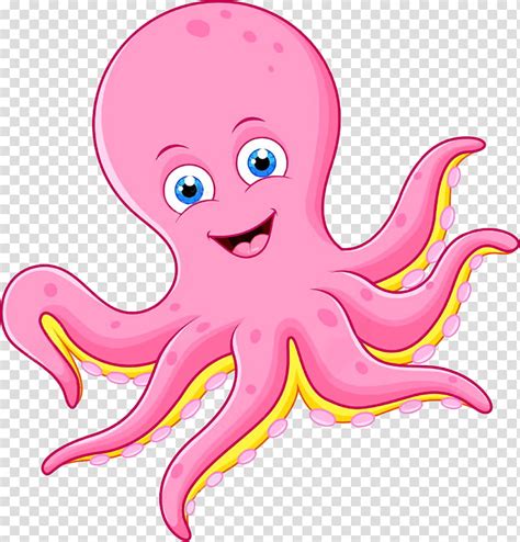 Octopus Giant Pacific Octopus Pink Cartoon Octopus Animal Figure