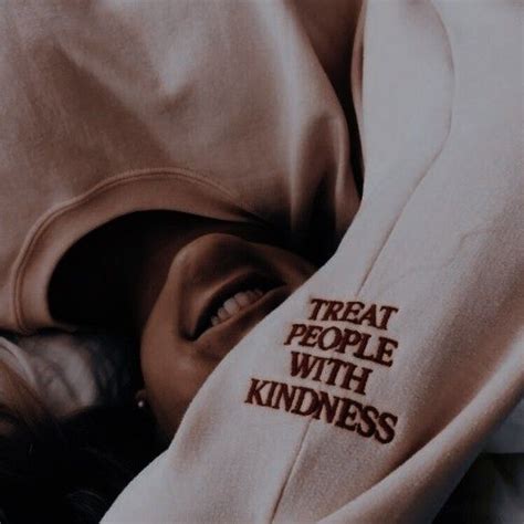 A Woman Laying In Bed Under A Blanket With The Words Treat People With