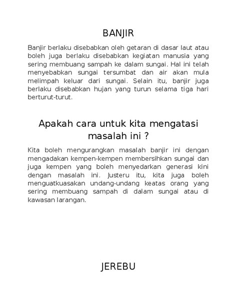 Savesave kesan setiap komponen utama ketika jerebu terhadap. (DOC) Kesan kegiatan manusia terhadap alam sekitar dan ...