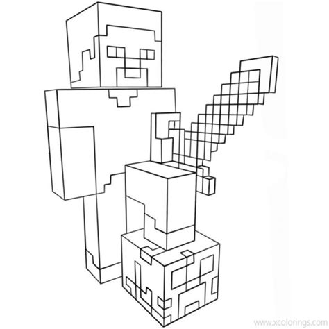 26 Best Ideas For Coloring Sword Minecraft Coloring Pages