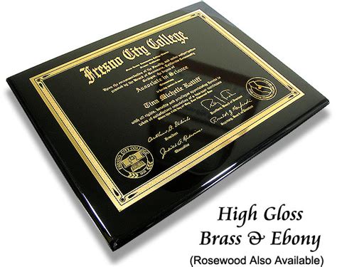 Metal Diploma And Certificate Plaques