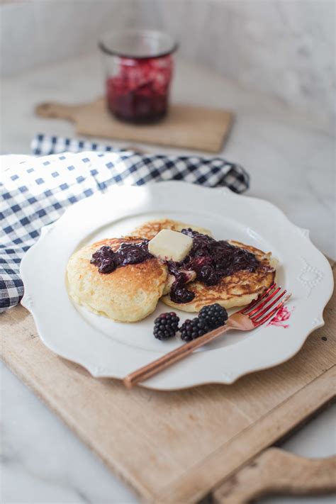 Buttermilk Pancakes With Blackberry Compote Lemon Grove Lane Easy