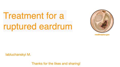 Treatment For A Ruptured Eardrum Youtube