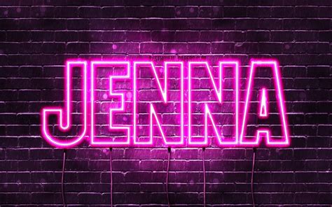 download wallpapers jenna 4k wallpapers with names female names jenna name purple neon