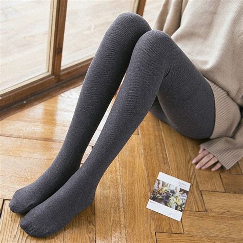 Womens Autumn Winter Thick Warm Legging Casual Female Solid Color