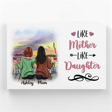 Mother Like Mother Like Daughter V13 Personalized Poster Makezbright