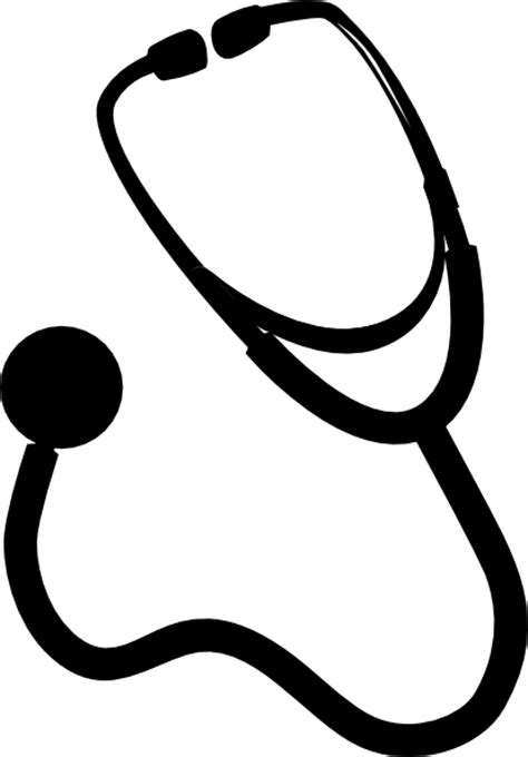 Stethoscope Black Clip Art At Vector Clip Art Online