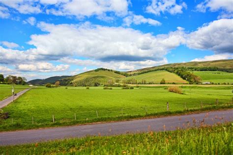 Scottish Landscape With Fields Stock Photo Image Of Clear Scotland