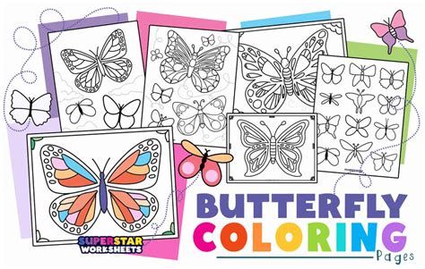Butterfly Coloring Pages Superstar Worksheets