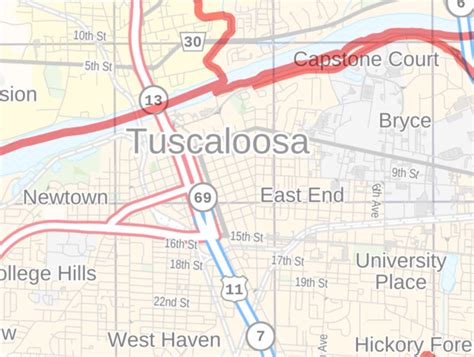 Tuscaloosa Al Zip Code Map United States Map