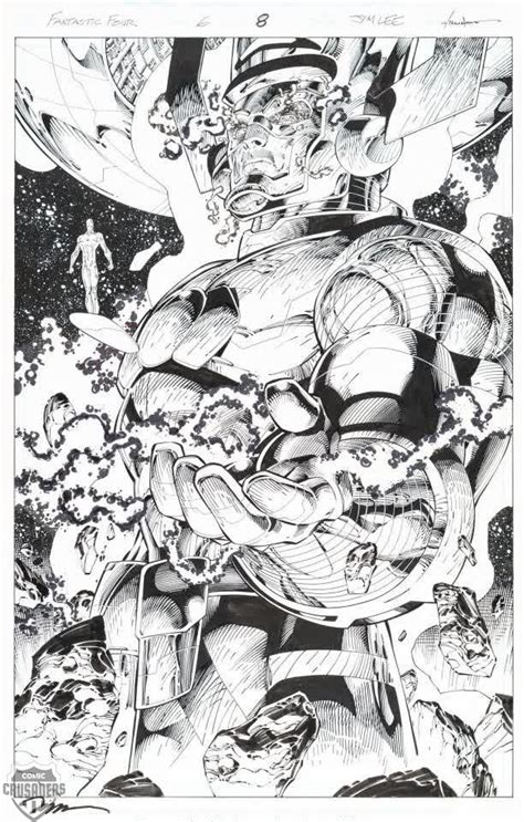 Galactus By Jim Lee And Brandon Choi Comicart Black And White Drawing