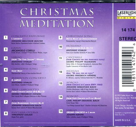 Cd Various Artists Christmas Meditation Volume 4 Etsy