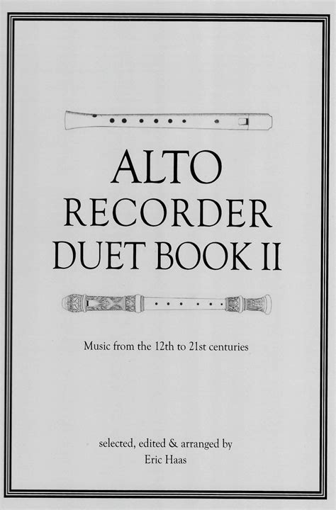 Alto Recorder Duet Book 2 — Early Music Shop
