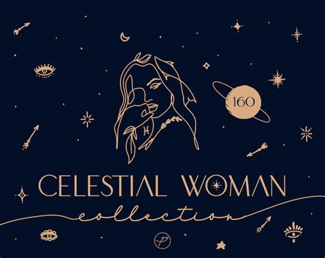 Celestial Clip Art Female Line Art Face Moon Clipart One Line Etsy