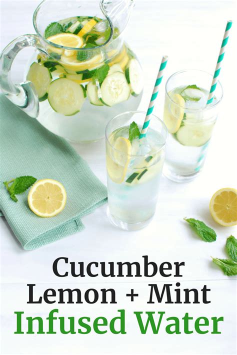 Hydrating Cucumber Lemon Mint Water Snacking In Sneakers