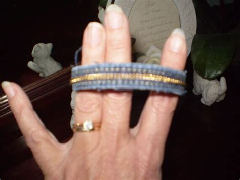 Items Similar To Recycled Denim Bracelet Made From Jean Seams And