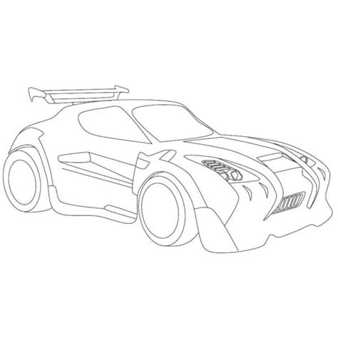 Rocket League Coloring Pages Octane The Racing Car Xcolorings