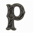 Alphabet Letter P Antique Silver Concho 3/4" Tall 1339-162 - Stecksstore