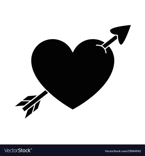 Heart With Arrow Icon Royalty Free Vector Image