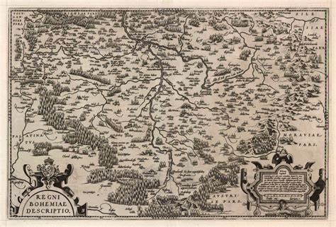 Old Antique Map Of Bohemia By Ortelius A Sanderus Antique Maps