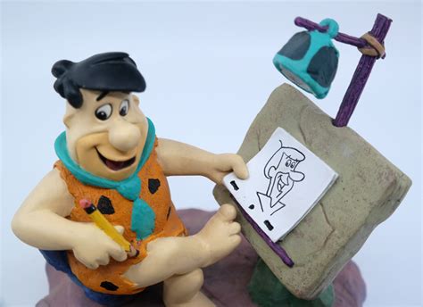 1992 Fred Flintstone Draws George Jetson Limited Edition Sculpture Id Junflintstones21334