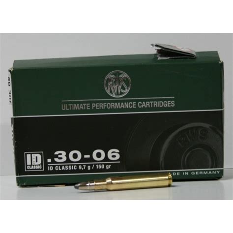 Munitions Rws Uni Classic 180gr Cal 30 06 X20