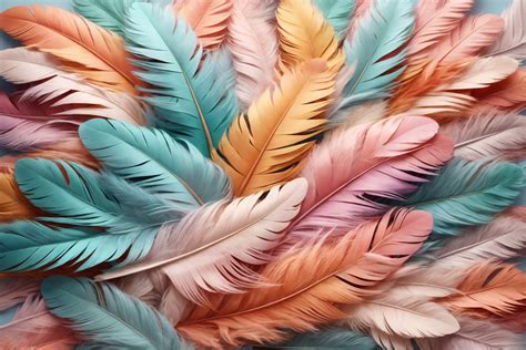 Pastel Feather Background Graphic By Forhadx5 · Creative Fabrica