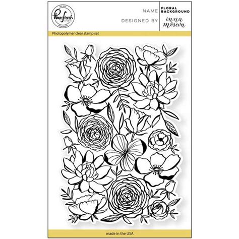 Pinkfresh Studio Floral Background Stamp The Foiled Fox