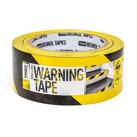 Warning Tape 50mm X 33m Yellowblack Beorol