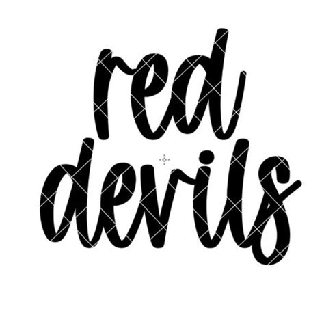Red Devils Svgdxfpng File For Cutting Machines And Etsy