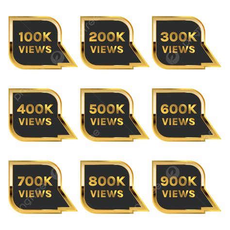 100k Plus Views Badge Png Vector Psd And Clipart With Transparent