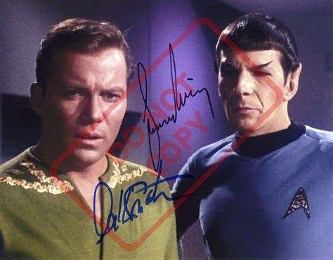 Star Trek Leonard Nimoy William Shatner 85x11 Autographed Etsy