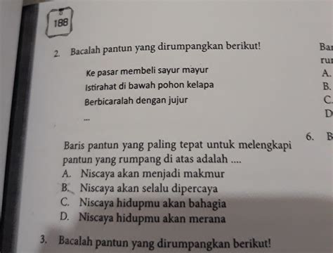 Bacalah Pantun Rumpang Berikut Lengkap