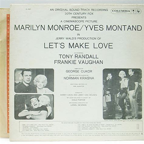 MARILYN MONROE YVES MONTAND FRANKIE VAUGHAN Let S Make Love LP