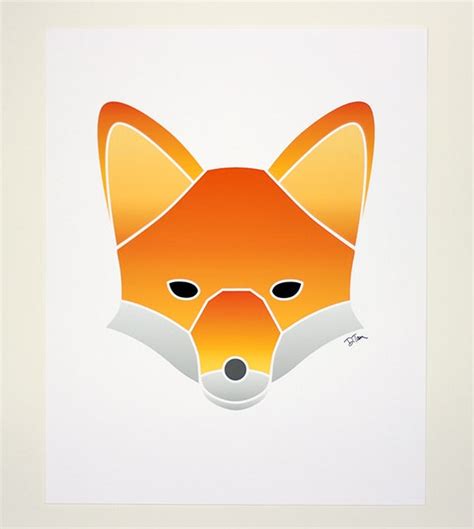 Minimalist Fox Art Print