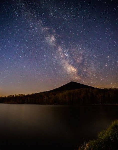 Milky Way Above Sharp Top Mountain At Peaks Of Otter Virginia Great