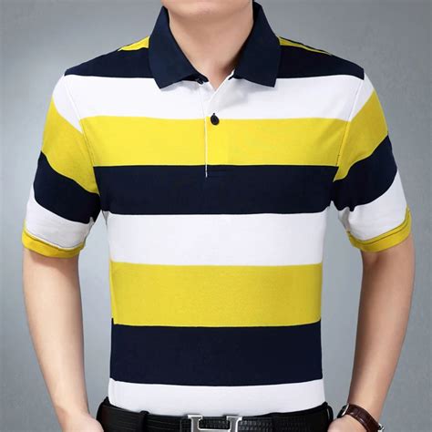 Aliexpress Com Buy Mens Clothing Short Sleeve Polo Shirt Summer Pol Men Striped Brands