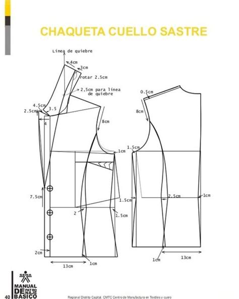 Diseñador Patrones De Costura On Instagram “chaqueta Cuello Sastre Molde Patronesgratis