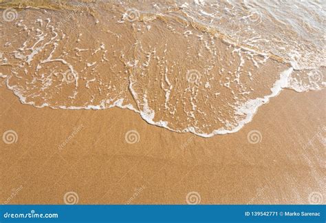 Wave Summer Foam Shore Beach Sand Sea Stock Image Image Of