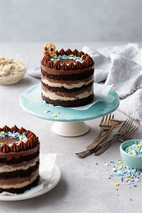 Mini Chocolate Cookie Dough Naked Layer Cakes Love And Olive Oil