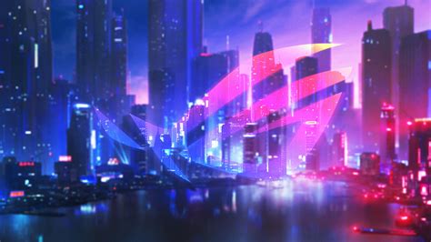 Asus Rog Neon Nightfall 4k Di 2020 Gambar Seni