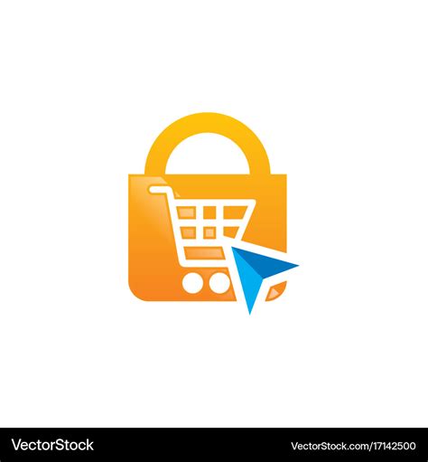 Save Online Shopping Logo Royalty Free Vector Image