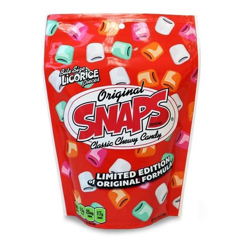 Original Snaps Classic Chewy Candy 12oz Bag American Licorice Company
