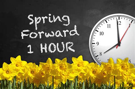 Chalkboard Clock Spring Forward Stock Photo Download Image Now Istock
