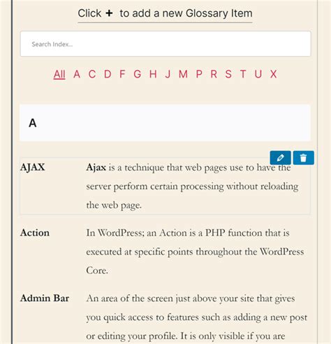How To Add A Glossary To Wordpress Herothemes