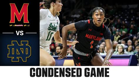 Maryland Vs Notre Dame Condensed Game Acc Womens Basketball