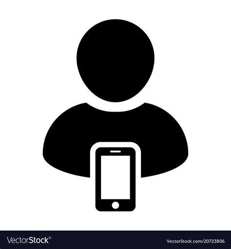 Mobile User Icon Male Person Profile Avatar Symbol