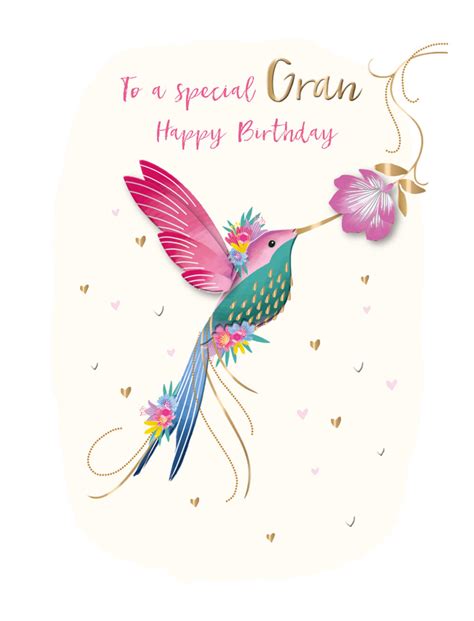 To A Special Gran Embellished Birthday Greeting Card Cards