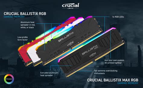 Crucial Ballistix Gaming Memory 2x16gb 32gb Kit Ddr4 3600mts Cl16