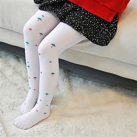 Baby Girlss Tights Lovely Candy Color Cartoon Pattern Jacquard Opaque